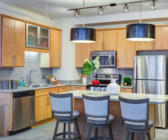 Kitchen View at Arcade Apartments, Missouri, 63101