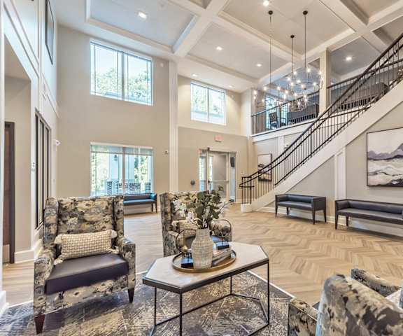 High Ceiling Living Area at Covington Crossings 55+ Senior Living, Covington