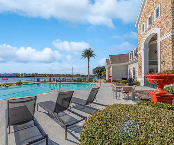 Pool deck at Lakeside Pointe Apartments & Townhomes, Pearland, TX, 77584