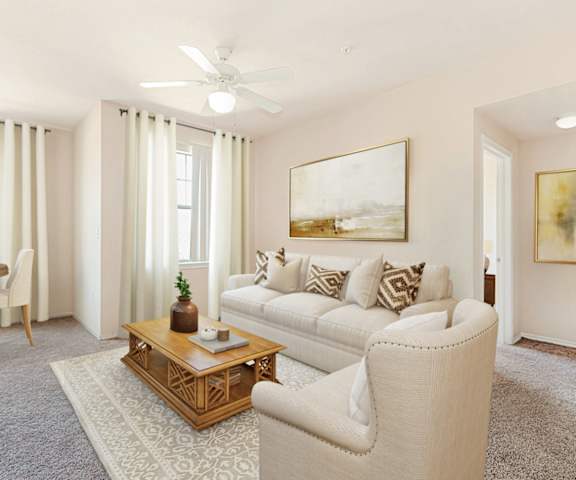 Living Room at The Cesera 55+ Apartments, Garland, 75040