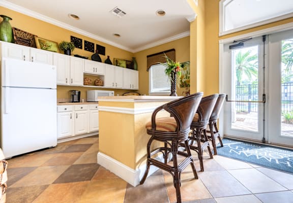 Clubhouse with Kitchenette at Brandywine Affordable Apartments in Tampa FL