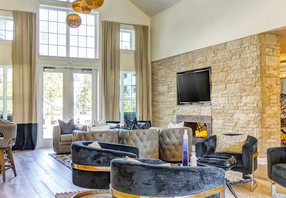 Community Clubhouse With Tv at The Bluestone Apartments, Bluffton, SC