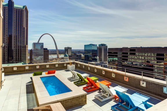 Exterior Rooftop View at Arcade Apartments, St Louis, 63101
