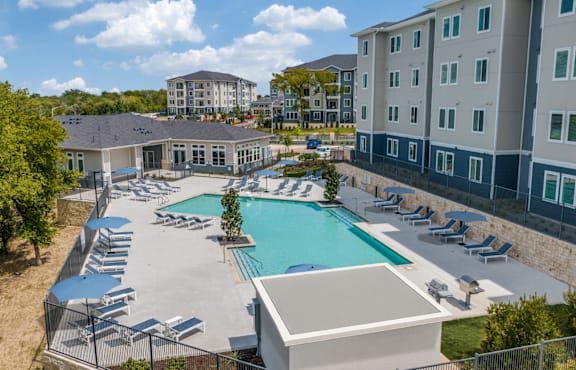 Pool at Carson Crossing Affordable Apartments in Southeast Austin TX