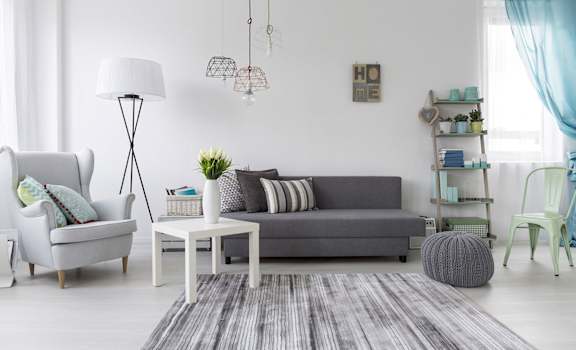 Stylish Living Room at Wilshire Vermont, Koreatown, Los Angeles
