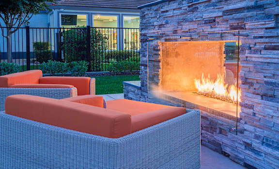 outdoor fireplace