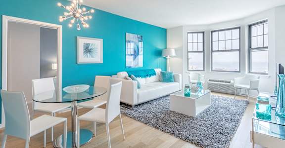 Living And Dining Area at Pier Village Apartments, Long Branch, NJ