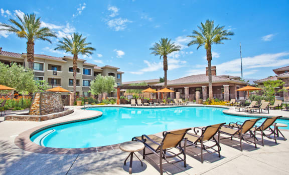 Swimming Pool with Sundeck at Apartments for Rent in North Las Vegas