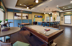 Club Room with Billiards at Bennett Creek Apartments in Jacksonville FL