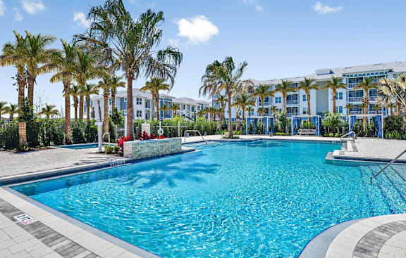 Apartments with a Swimming Pool at The Gallery Luxury Apartments in Trinity FL