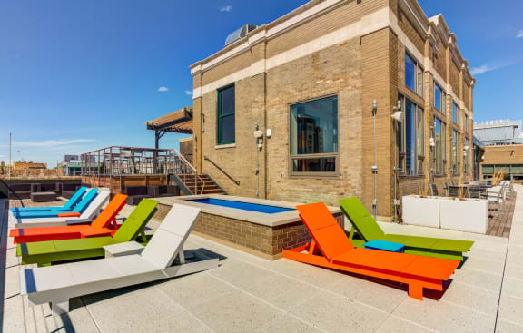 Building Rooftop view at Arcade Artist Apartments, St Louis, Missouri