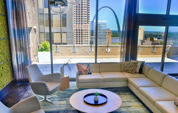 Community Room at Arcade Apartments, Missouri