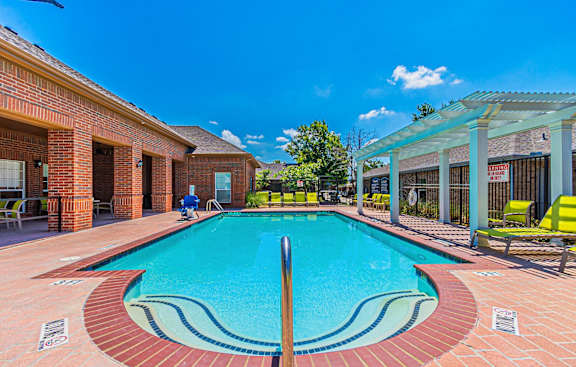 the swimming pool at our apartments