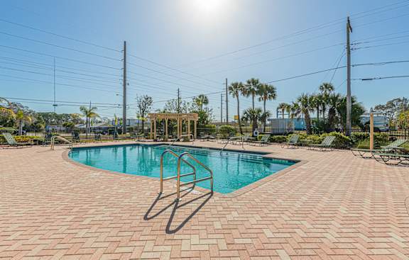 our apartments showcase an unique swimming pool