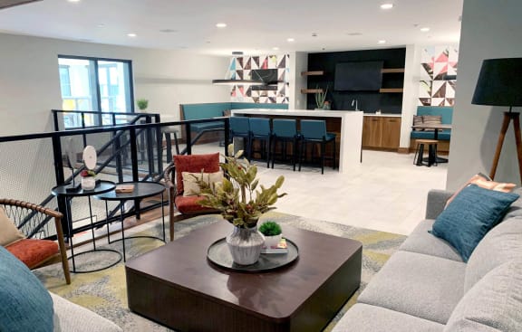 a rendering of the lobby at Preserve at Shady Oak Apartments, Minnetonka , MN