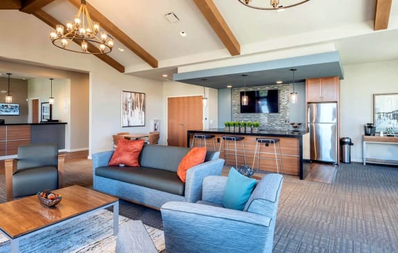 a rendering of the lobby at RiverEast, Council Bluffs Iowa