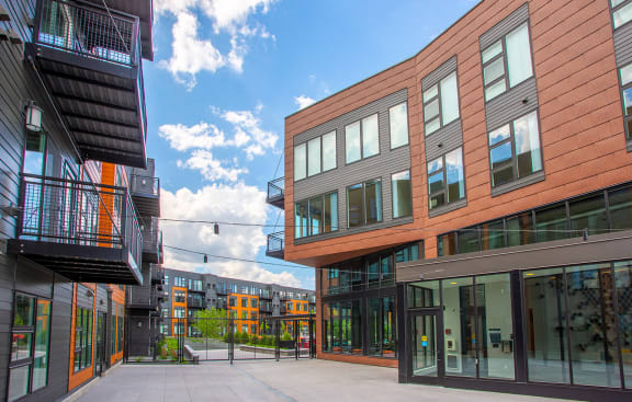 Entrance View at Union Flats, St. Paul, MN 55114
