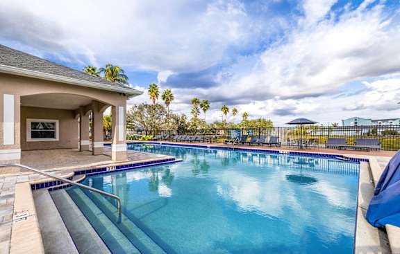 Swimming family at Aria Landings, Fort Myers, FL