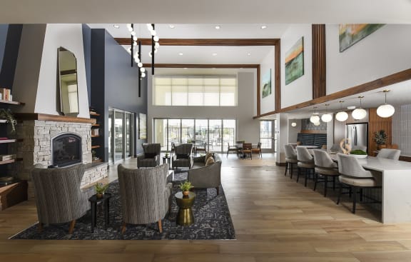Community Room at Juniper Square 55+ Apartments, Glendale