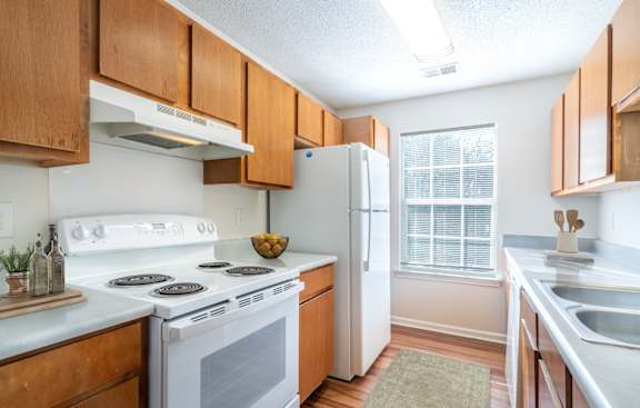 Kitchen at The Flats on Waters Edge, Hermitage