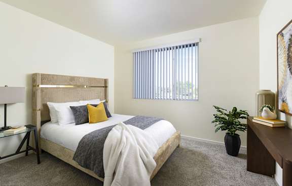 Modern Bedroom at Suncrest Vista at Canyon Trails 55+ Apartments, Goodyear, Arizona