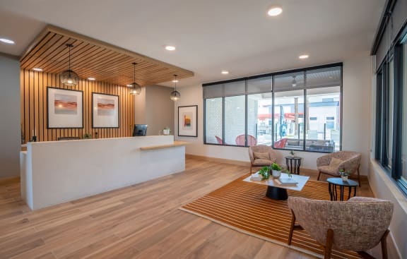 Community Clubhouse Lobbyat Vista Ridge Apartments, Arizona