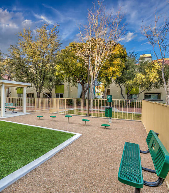 community dog park at Mirasol Apartments in Las Vegas, NV