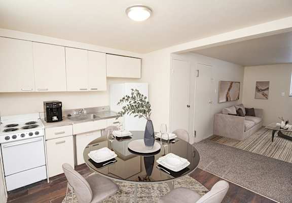 apartment kitchen with appliances