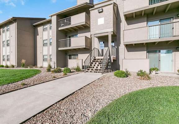 Exterior of apartment building at high point east apartments