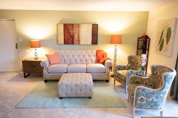 Living Room Interior at The Paths at Loveton Farms, Maryland