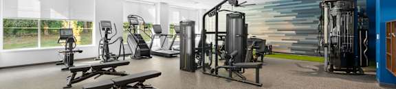 the gym is equipped with state of the art equipment at Hamilton at Eagleview, Pennsylvania