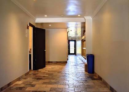 Community lobby with tiled floors