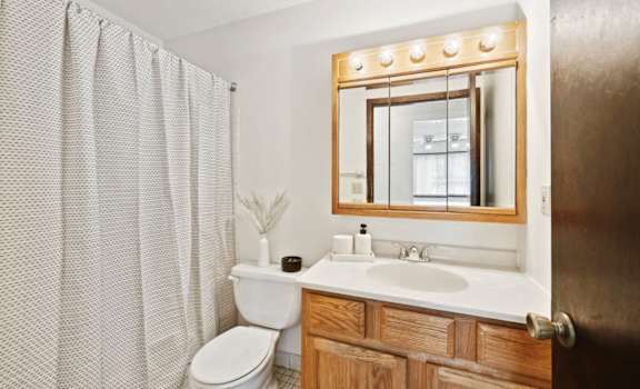a bathroom with a toilet and a sink and a mirror