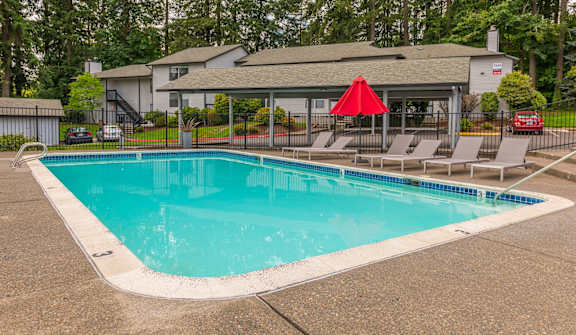 our apartments showcase a swimming pool
