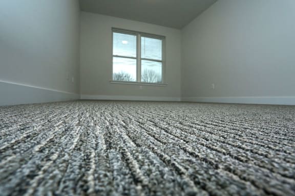 Close up shot of bedroom carpet