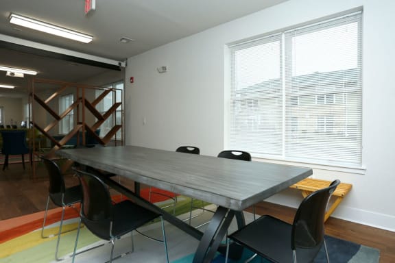community room table with chairs