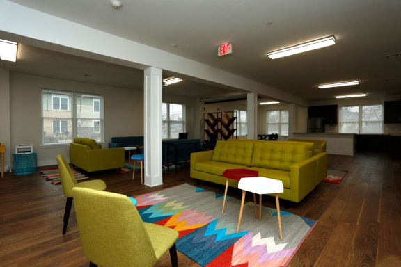 community lounge with seating areas
