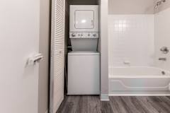 a washer and dryer in the laundry room of a home