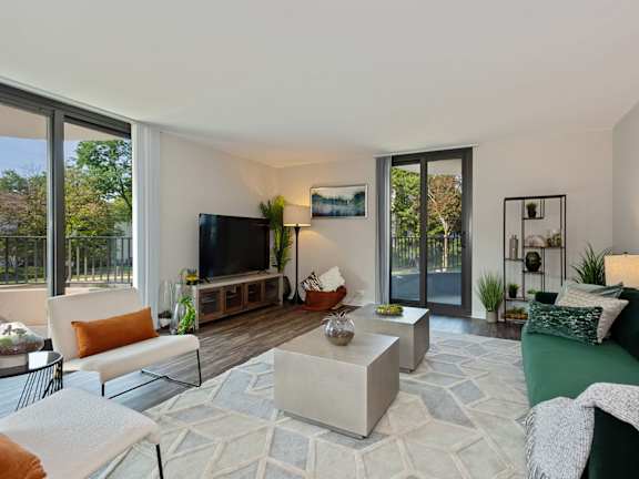 Impressive Living Room at ReNew Wheaton Center, Illinois, 60187