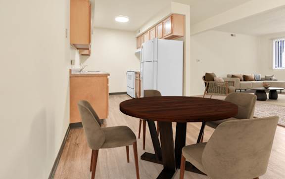 Kitchen And Dining Area at Indian Ridge Apartments, Davenport, IA, 52807