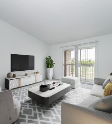 Bright Living Room at Honey Creek, Greenwood, IN, 46143