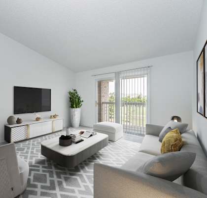 Bright Living Room at Honey Creek, Greenwood, IN, 46143