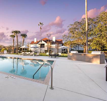 the pool at Lenox apartments