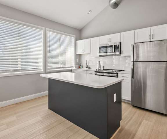 Kitchen with Island at McDonogh Township Apartments, Owings Mills, MD, 21117
