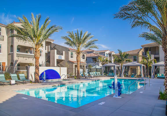 Swimming Pool With Cabana at Sorano Apartments, Moreno Valley, CA, 92557