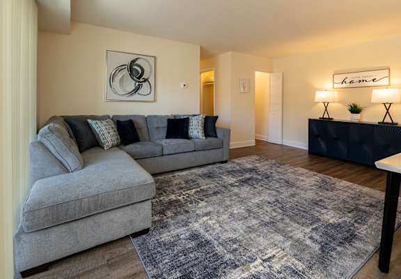 Living Room at Painters Mill Apartments, Owings Mills, Maryland
