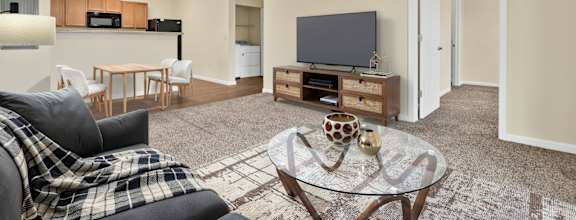 Living And Kitchen View at Deer Valley Apartments, Illinois
