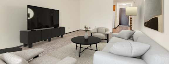 Modern Living Area at Indian Ridge Apartments, Davenport, 52807
