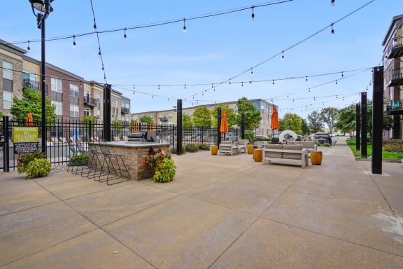Grill stations  at Penn Circle, Carmel, IN