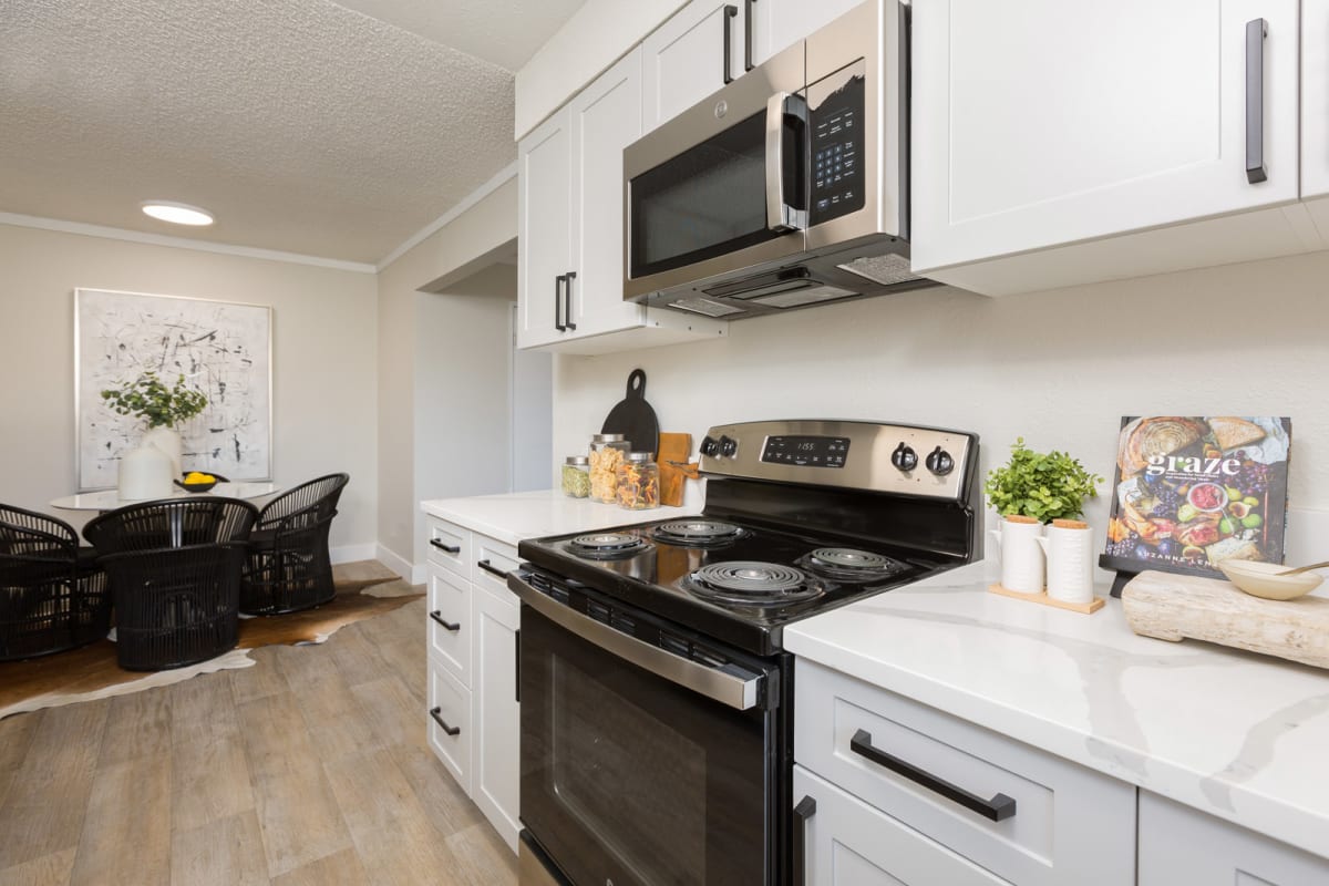 Apartment kitchen — representative home at Reveal.